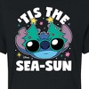 Women's - Lilo and Stitch - Tis the Sea-Sun Christmas Cropped Graphic T-Shirt - 2 of 4