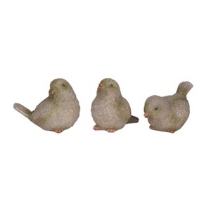 Transpac Medium Resin Mossy Bird Set of 3 Spring Home Decorations - 1 of 1