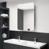 vidaXL Bathroom Cabinet Shining White Engineered Wood with Melamine Finish, Glass - 2 of 4
