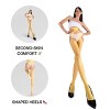 LECHERY Women's Lustrous Silky Shiny Sheer Suspender High-Waisted No Waistband Nylons Pantyhose Tights Stockings (1 Pair) - 3 of 4