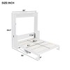 Queen Size Murphy Bed Foldable Bed Space-saving Wall Bed with Desk, LED & USB Charging Station - ModernLuxe - 4 of 4