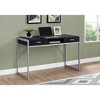Vynxaria Modern 48" Brown Laminate Computer Desk with Grey Metal Frame & Storage Drawers for Home Office Laptop Work - 3 of 4