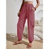 High Waisted Jogger Pants Loose Hiking Joggers for Women Casual Lightweight Tapered Cargo Pants with Pockets - 3 of 4