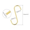 Unique Bargains S-shaped Extra Long Steel for Garden Bathroom Closet Hooks 4 Pcs - 2 of 4