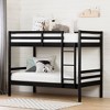 Twin Fakto Solid Wood Kids' Bunk Beds Matte Black - South Shore: Modern Twin Over Twin, Unupholstered, No Box Spring Needed - 3 of 4