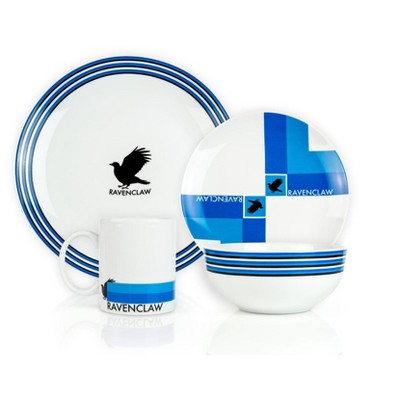 Seven20 Harry Potter Ravenclaw 16-Piece Porcelain Dinnerware Set | Plates, Bowls & Mugs