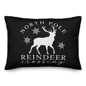 Creative Products North Pole Reindeer Crossing 14x20 Indoor / Outdoor Pillow - 1 of 3