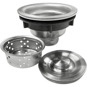 Coucheta Freestanding Single Bowl Utility Sink,Stainless Steel, Commercial w/ Left Workbench, Drawer, Pull-Out Faucet - 1 of 4