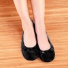 Black Foldable Ballet Flats for Women, Roll Up Flats with Zipper Pouch, US Size 8.5-9.5 - 2 of 4