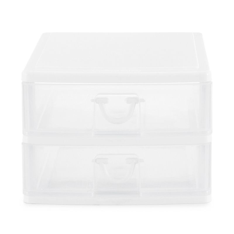 Gracious Living Clear Mini Drawer Desk and Office Organizer for Storing Cosmetics, Arts, Crafts, and Stationery Items, 3 of 7