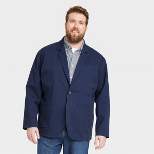 Men's Big & Tall Washed Cotton Blazer - Goodfellow & Co™ Navy Blue 5XLT