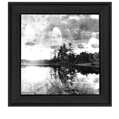 HomeRoots Lakeside Pines Black Framed Print Wall Art