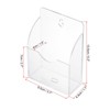 Unique Bargains Acrylic Wall Mount Office Media Remote Control Storage Box - 2 of 3