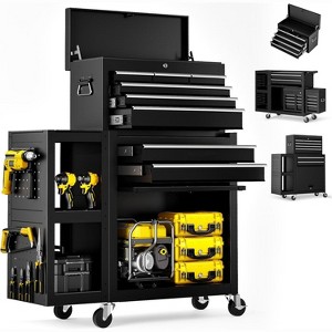 BSMTEK 8 Drawer Rolling Tool Chest Steel Tool Cabinet Lockable Garage Storage Organizer with Wheels - 1 of 4