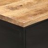 vidaXL Solid Rough Mango Wood and Iron Sideboard with 2 Drawers, Stable, Durable and Unique Design, Black, 39.4"x13.8"x30.3" - 4 of 4