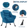 Lazy Chair for Living Room, Modern Large Accent Lounge Armchair with Side Pocket, Comfy Leisure Sofa Reading Chair - 4 of 4