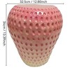 SEVOBAL Strawberry Fruit Stool Side Table Home Decor Plant Stand Garden Indoor Outdoor Decoration Party Kid Gift Festival, Pink, 12.8"*12.8"*13.4" - 3 of 4