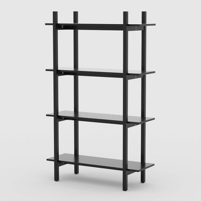 57" Emery 4 Tier Vertical Shelf Bookshelf Black - RST Brands