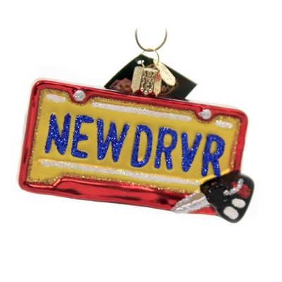 Old World Christmas 2.25 In New Driver License Open Road Tree Ornaments