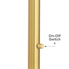 Pacific Coast Lighting Mid Century Modern 69" Tall Standing Floor Lamp Curved Arc Gold Metal Living Room Bedroom House Reading Office Orb Gray Shade - 4 of 4