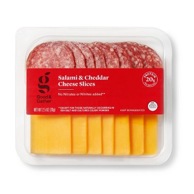 Salami and Cheddar Cheese Slices - 2.5oz - Good & Gather™