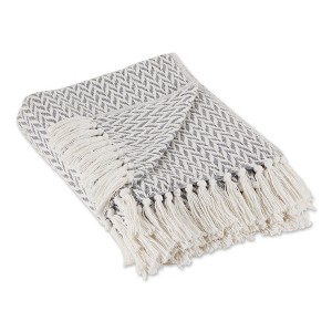 Design Imports Gray Zig-Zag Throw - 1 of 4