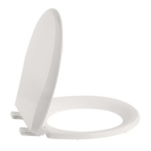 Round or Elongated Toilet Seat with Slow-Close Lid and Secure Fit, Easy to Install and Clean - Durable Plastic for Household - 1 of 4