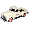 1950 Chevrolet 3100 Pickup Cream "Harley Davidson" 1/25 & 2001 FLSTS Heritage Springer Motorcycle Orange 1/24 Diecast by Maisto - 2 of 3