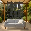 Metal Privacy Screen, Galvanized Steel Privacy Fence Panel with Stand, Decorative Room Divider for Patio, Deck, Balcony, Garden, Indoor/Outdoor Use - 4 of 4