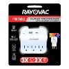 RAYOVAC® Portable Surge Protector Wall Tap with Phone Holder, AC Outlets and 2 USB Ports (3 Outlet) in White - 2 of 4