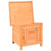 Munora 19.7" Solid Wood Cat House - Outdoor Shelter with Waterproof Roof & Ramp for Cats (Brown/Green) - 3 of 4