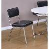 Simple Relax Set of 2 Leatherette and Metal Side Chairs in Black - 2 of 4
