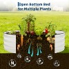4×4×1 Ft Round Galvanized Steel Raised Garden Bed,Outdoor Metal Planter Box for Vegetables and Flowers - 4 of 4