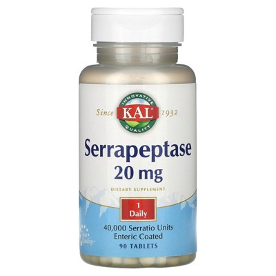 KAL Serrapeptase, 20 mg, 90 Tablets