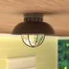 Vaxcel Harwich 1 - Light Flush Mount in  Burnished Bronze - 4 of 4