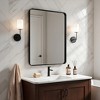 CIPACHO Black Metal Framed Wall Mirror - Unbreakable, Anti-Delivering, Distortion-Free, Easy Install - 3 of 4