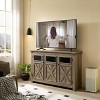 53" Farmhouse Sideboard Buffet Cabinet with Storage, Vintage 3 Barn Doors Wood Coffee Bar Cabinet Console Table for Kitchen, Dining Room, Living Room - 2 of 4