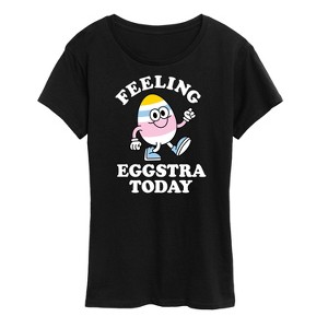 Women's - Instant Message - Feelin Eggstra Short Sleeve Graphic T-Shirt - 1 of 4
