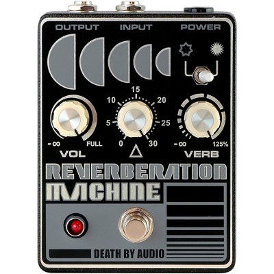 DEATH BY AUDIO Reverberation Machine Reverb Effects Pedal Silver on Black