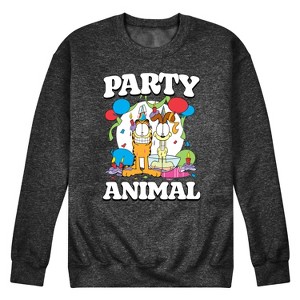 Men's - Garfield - Party Animal Graphic Fleece Sweatshirt - 1 of 4