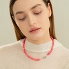 Bearfruit Jewelry Sterling Silver Aeri Sunset Pink Quartz with Heart Clasp Necklace - 3 of 4