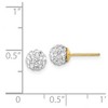 Black Bow Jewelry 6mm Crystal Ball Earrings with a 14k Yellow Gold Post - 4 of 4