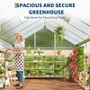 homfan Greenhouse for Outdoors,Polycarbonate Greenhouse with Roof Vent, Aluminum Walk-in Greenhouse for Outside Garden Backyard, Patio, Lawn - 2 of 4