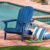 Acacia Wood Folding Adirondack Chair, Rustic Outdoor Lounge with Slatted Seat, 30"W for Patio Garden-3irtyhousy - 2 of 4