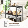 SUGIFT 5-Tier Storage Shelf Foldable Metal Shelving Units with Wheels, Black - 4 of 4