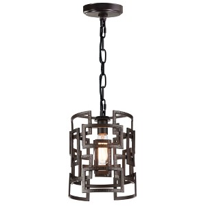 CWI Lighting Litani 1 Light Down Chandelier With Brown Finish - 1 of 4