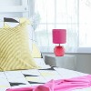 Round Prism Mini Table Lamp with Matching Fabric Shade Pink - Simple Designs - image 4 of 4