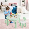 Costway 5in1 Kids Activity Table Chair Set AR Function Water Building Block Craft Table - 3 of 4