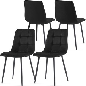 NicBex Matte Faux Leather Suede Dining Chairs Set of 4,Upholstered Chairs with Metal Legs for Dining Room,Living Room,Kitchen - 1 of 4