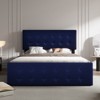 Bed Frame with 4 Storage Drawers, Linen Upholstered Platform Bed Frame with Wooden Slats Support, Button Tufted Design - 2 of 4
